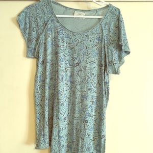 Anthropologie glitter sleeve tee